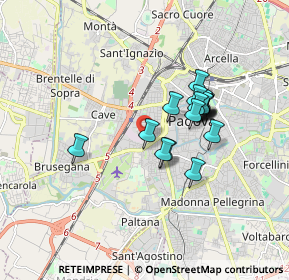 Mappa Via Valeggio, 35141 Padova PD, Italia (1.36611)