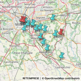 Mappa Via Carpianello, 20098 San Giuliano Milanese MI, Italia (6.97611)