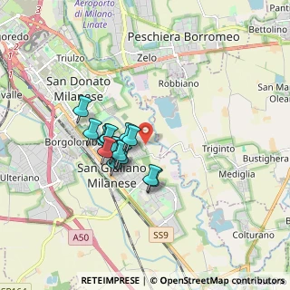 Mappa Via Carpianello, 20098 San Giuliano Milanese MI, Italia (1.27438)