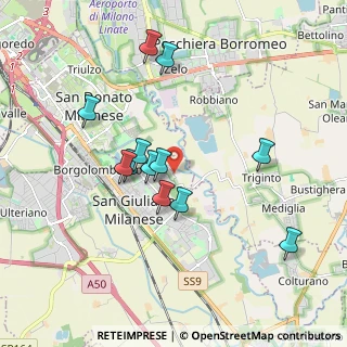 Mappa Via Carpianello, 20098 San Giuliano Milanese MI, Italia (1.70083)