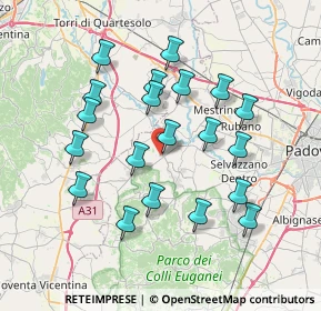 Mappa Cervarese Santa Croce, 35030 Cervarese Santa Croce PD, Italia (7.021)