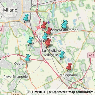 Mappa Via Privata Carducci, 20098 San Giuliano Milanese MI, Italia (3.47091)