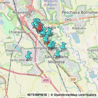Mappa Via Privata Carducci, 20098 San Giuliano Milanese MI, Italia (1.38316)