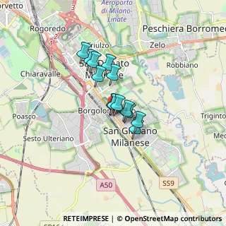Mappa Via Privata Carducci, 20098 San Giuliano Milanese MI, Italia (1.03385)