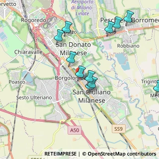 Mappa Via Privata Carducci, 20098 San Giuliano Milanese MI, Italia (1.98909)