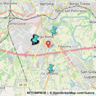 Mappa Viabilità Policlinico Rossi Borgo Roma, 37134 Verona VR, Italia (1.42125)