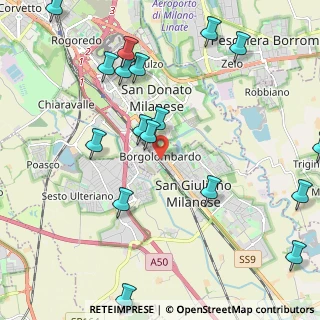 Mappa Via Leonardo Da Vinci, 20098 San Giuliano Milanese MI, Italia (2.9695)