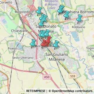 Mappa Via Leonardo Da Vinci, 20098 Milano MI, Italia (1.81067)
