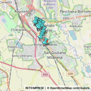 Mappa Via Leonardo Da Vinci, 20098 San Giuliano Milanese MI, Italia (1.39385)