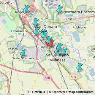 Mappa Via Leonardo Da Vinci, 20098 San Giuliano Milanese MI, Italia (1.71538)
