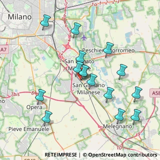Mappa Via Gastone Sozzi, 20098 San Giuliano Milanese MI, Italia (3.87867)