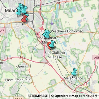 Mappa Via Gastone Sozzi, 20098 San Giuliano Milanese MI, Italia (4.91385)