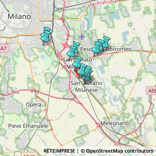 Mappa Via Gastone Sozzi, 20098 San Giuliano Milanese MI, Italia (2.41417)
