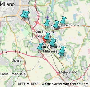 Mappa Via Gastone Sozzi, 20098 San Giuliano Milanese MI, Italia (2.90385)