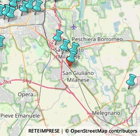 Mappa Via Gastone Sozzi, 20098 San Giuliano Milanese MI, Italia (6.9655)