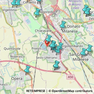 Mappa Via Verbano, 20098 Area Industriale MI, Italia (2.7555)
