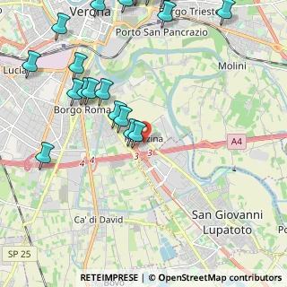 Mappa Via Copparo, 37134 Verona VR, Italia (2.8505)