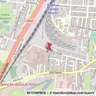 Mappa Via Col Berretta, 17/a, 35141 Padova, Padova (Veneto)