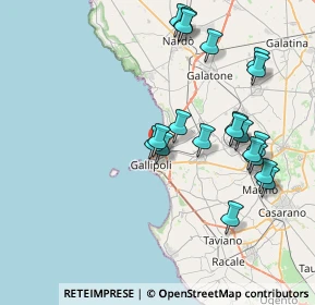 Mappa SP 52, 73014 Gallipoli LE (8.606)