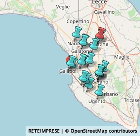 Mappa SP 52, 73014 Gallipoli LE (11.701)