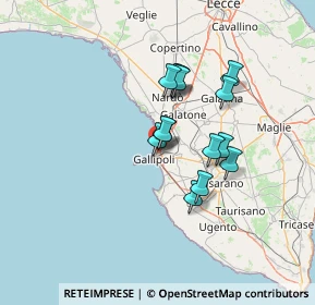 Mappa SP 52, 73014 Gallipoli LE (11.04357)