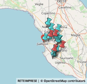 Mappa SP 52, 73014 Gallipoli LE (10.2275)