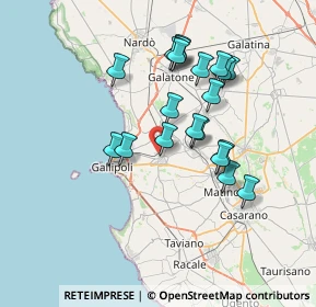 Mappa Via Mottola, 73011 Alezio LE, Italia (7.01)