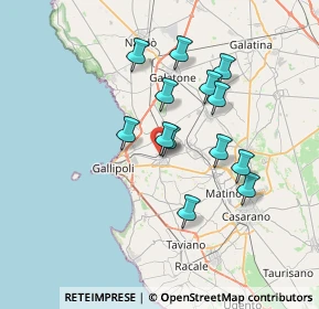 Mappa Via Mottola, 73011 Alezio LE, Italia (6.47385)