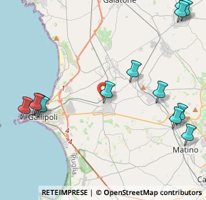 Mappa Via Mottola, 73011 Alezio LE, Italia (6.05308)