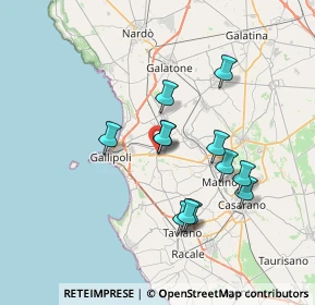 Mappa Via Lizza, 73011 Alezio LE, Italia (6.8075)