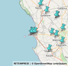 Mappa Via Abruzzo, 73014 Gallipoli LE, Italia (8.92308)