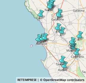 Mappa Via Abruzzo, 73014 Gallipoli LE, Italia (9.9775)