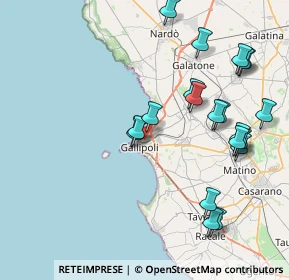 Mappa Via Abruzzo, 73014 Gallipoli LE, Italia (9.6485)