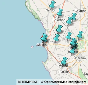 Mappa Via Abruzzo, 73014 Gallipoli LE, Italia (9.4675)