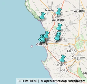 Mappa Via Abruzzo, 73014 Gallipoli LE, Italia (5.07364)