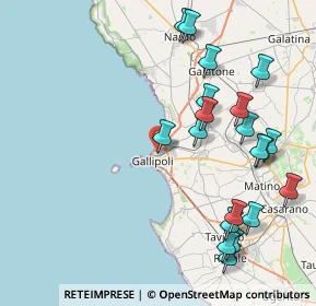 Mappa Via Abruzzo, 73014 Gallipoli LE, Italia (10.2425)