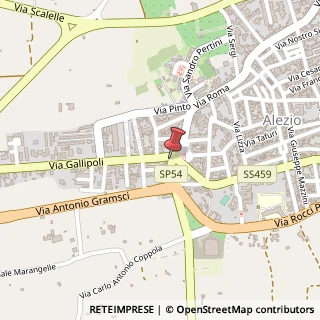Mappa Via C.a.dalla Chiesa, 73011 Alezio, Lecce (Puglia)
