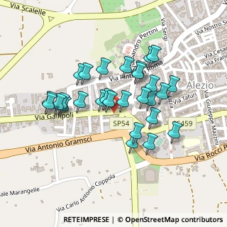 Mappa Via Duca di Genova, 73011 Alezio LE, Italia (0.21071)
