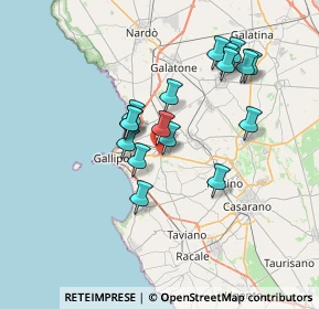 Mappa Via C.A.Dalla Chiesa, 73011 Alezio LE, Italia (6.71706)