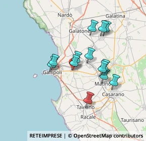 Mappa Via Duca di Genova, 73011 Alezio LE, Italia (6.51385)