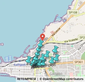 Mappa Via Fiume, 73014 Gallipoli LE, Italia (0.607)