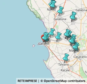 Mappa Via Fiume, 73014 Gallipoli LE, Italia (9.1345)