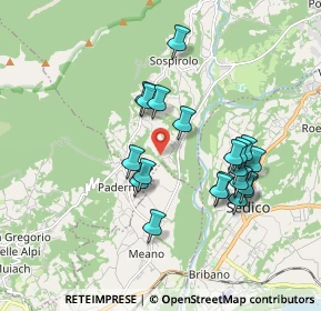 Mappa Nucleo Oregne ai Casai, 32037 Sospirolo BL, Italia (1.6495)