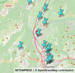 Mappa Via del Loghet, 38121 Trento TN, Italia (4.44267)