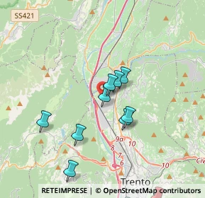 Mappa Via del Loghet, 38121 Trento TN, Italia (5.54125)