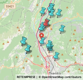 Mappa Via del Loghet, 38121 Trento TN, Italia (3.4355)