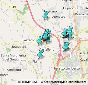 Mappa Via Giuseppe Verdi, 33010 Pagnacco UD, Italia (1.1205)