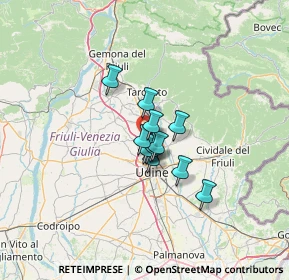 Mappa Via Monteverdi, 33010 Tavagnacco UD, Italia (7.2925)