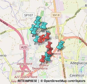 Mappa Via Monteverdi, 33010 Tavagnacco UD, Italia (0.594)