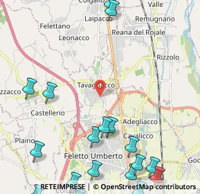 Mappa Via Monteverdi, 33010 Tavagnacco UD, Italia (3.303)